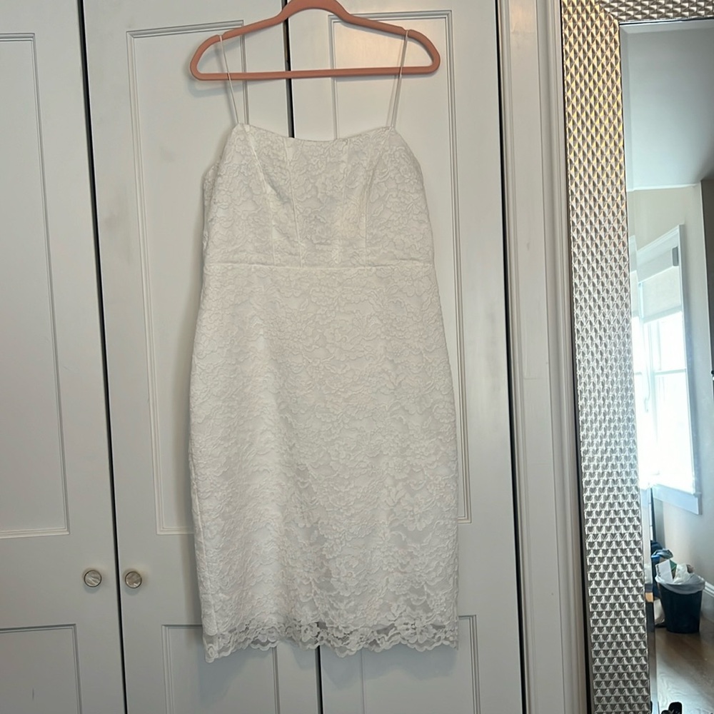 Express Bridal Lace Corset Sheath Dress